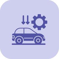 Car Settting Glyph Tritone Icon vector