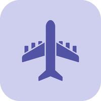 Plane Glyph Tritone Icon vector