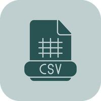 Csv Glyph Tritone Icon vector