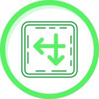 Intersect Green mix Icon vector