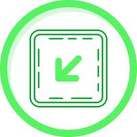 Down left arrow Green mix Icon vector