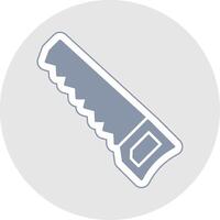 Handsaw Glyph Multicolor Sticker Icon vector