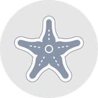 StarFish Glyph Multicolor Sticker Icon vector