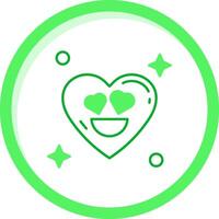 In love Green mix Icon vector