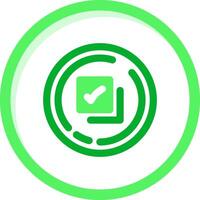 marca de verificación verde mezcla icono vector