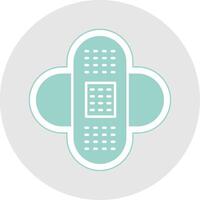 Bandages Glyph Multicolor Sticker Icon vector