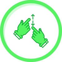 Tap and Scroll Green mix Icon vector