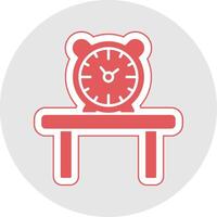 Table Watch Glyph Multicolor Sticker Icon vector