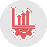 Setting Glyph Multicolor Sticker Icon vector