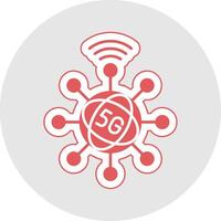Connection Glyph Multicolor Sticker Icon vector