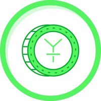 Yuan Green mix Icon vector