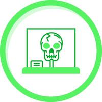 Skull Green mix Icon vector
