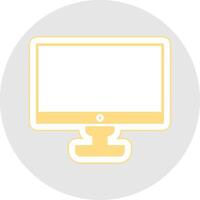 Computer Glyph Multicolor Sticker Icon vector