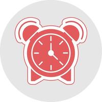 Alarm Glyph Multicolor Sticker Icon vector