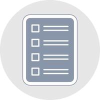 Task List Glyph Multicolor Sticker Icon vector