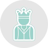 Prince Glyph Multicolor Sticker Icon vector