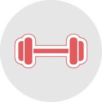 Dumbbell Glyph Multicolor Sticker Icon vector