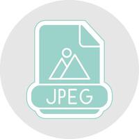 Jpeg Glyph Multicolor Sticker Icon vector