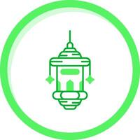 Oil lamp Green mix Icon vector