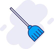 Broom Line Filled Backgroud Icon vector