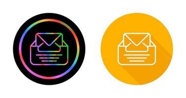 Inbox with envelope Vector Icon
