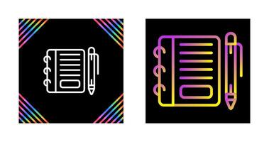 Notepad with pen Vector Icon