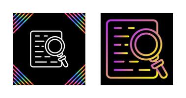 Document with magnifying glass Vector Icon