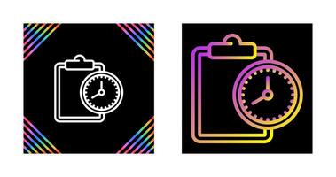 Clipboard with clock Vector Icon