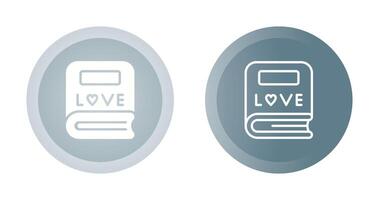 Love story book Vector Icon