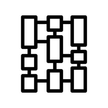 Vector black line icon data connection isolated on white background