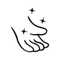 Kawaii Hand Gestures Sign and Symbol Isolated In White Background. Cute doodle cartoon hand design. suitable for stickers, children's books and cartoon elements vector