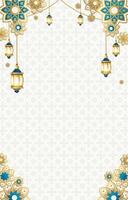 islamic celebration vertical background vector