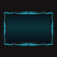 Futuristic style digital technology hud frame vector