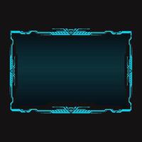 Futuristic style digital technology hud frame vector