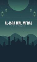 Islamic wallpaper celebrating Isra Miraj day vector