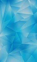 Ice crystal pattern blue gradient background. Low poly geometric background vector