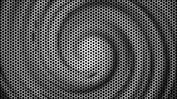 Hexagonal geometric swirl background. Halftone hexagon shapes technology background. Abstract geometric swirling pattern. Hexagon shadow gradient with hexagonal pattern. Vector Illustration.