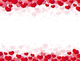 Valentines Day card with scattered hearts vector