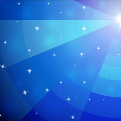 Abstract blue mosaic galaxy with perspective