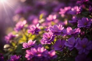 AI generated Violet Flower Wallpaper photo