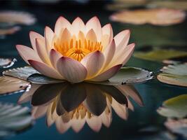 AI generated Lotus Flower Wallpaper photo