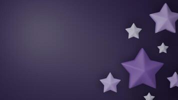 3D Rendering Sweet dreams background purple and stars minimal wallpaper photo