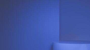 3d representación azul ligero antecedentes resumen podio sala de exposición foto