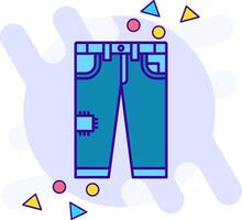 pantalones estilo libre icono vector