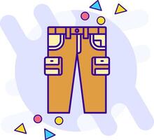 carga pantalones estilo libre icono vector