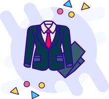 negocio traje estilo libre icono vector