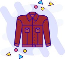 chaqueta estilo libre icono vector