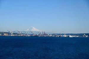 the port of Seattle, Washington on a clear day photo