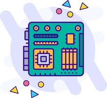 Motherboard freestyle Icon vector