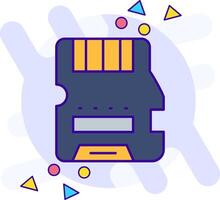 memoria estilo libre icono vector